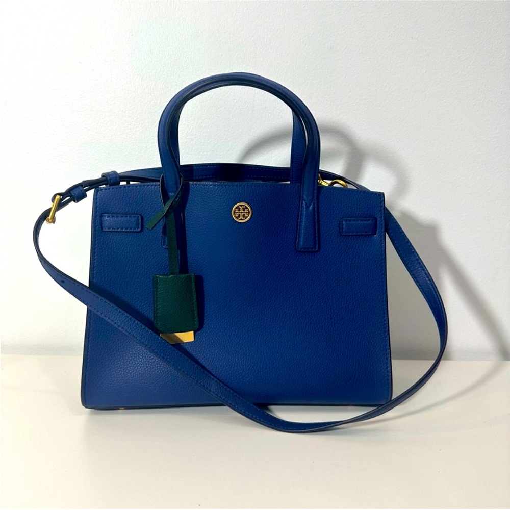 Tory Burch Blue Walker Small Satchel